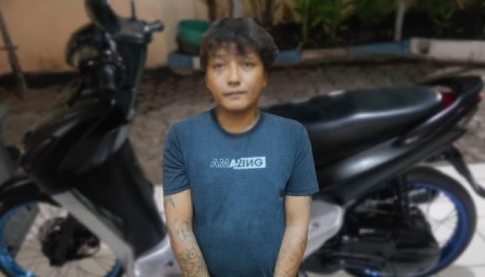 Kunci Kontak Tertinggal, Warga Blora Gondol Sepeda Motor Pelajar di depan Minimart